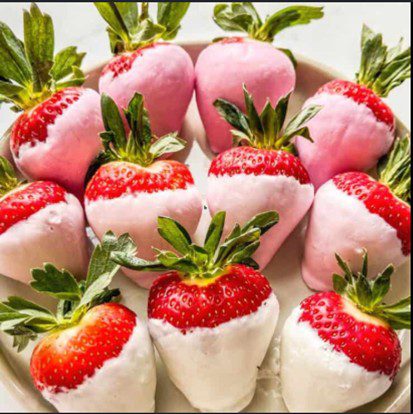 yogurt and strawberries